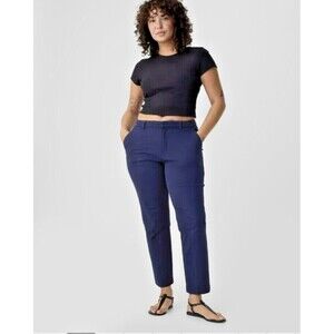 NWT Gap Women's Size 14 Pants High Rise Navy Blue Inseam 30 in Stretchy waist 13